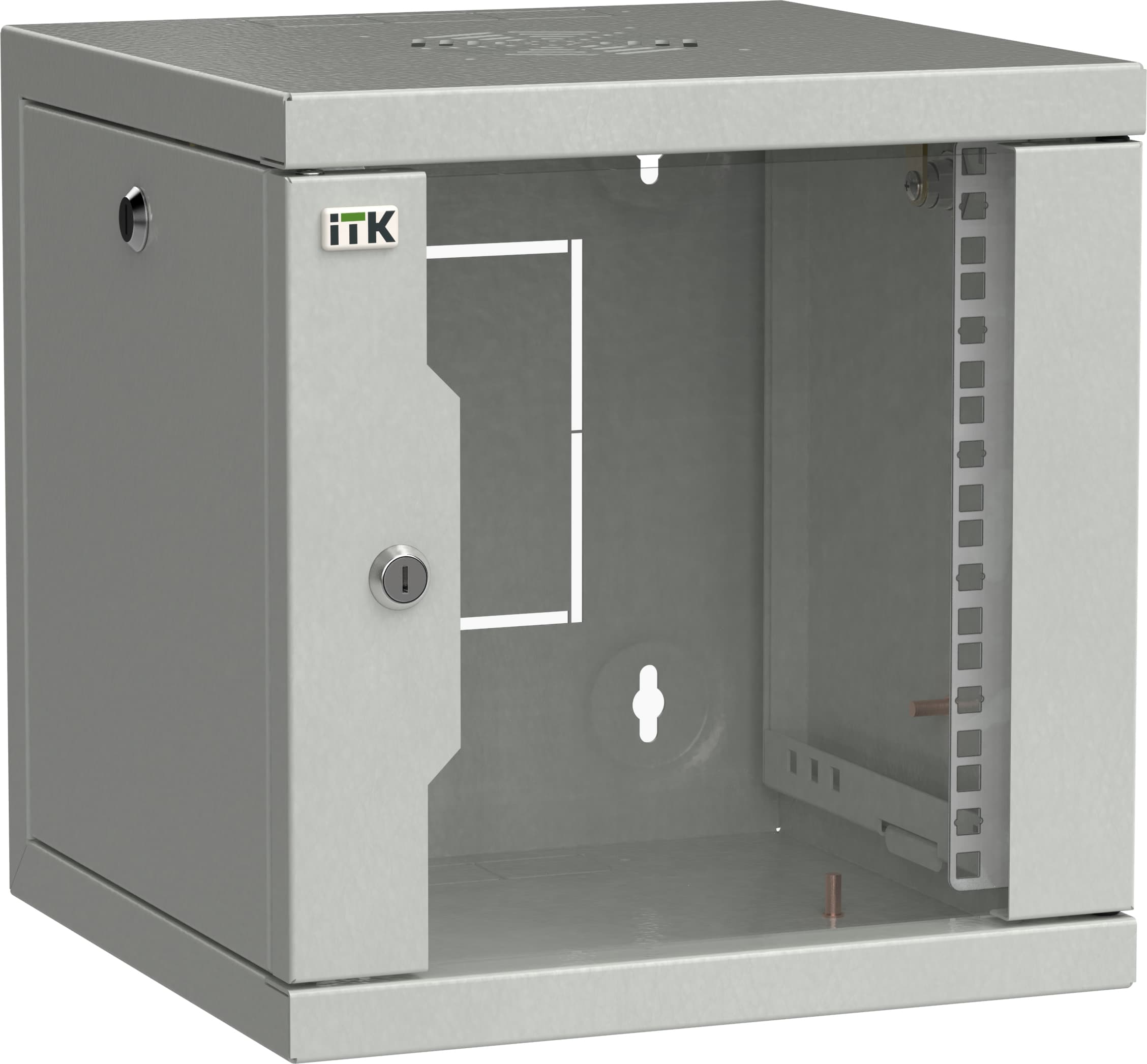 Шкаф LINEA WS 10' 6U 320х310мм дверь обзорная со стеклом серый