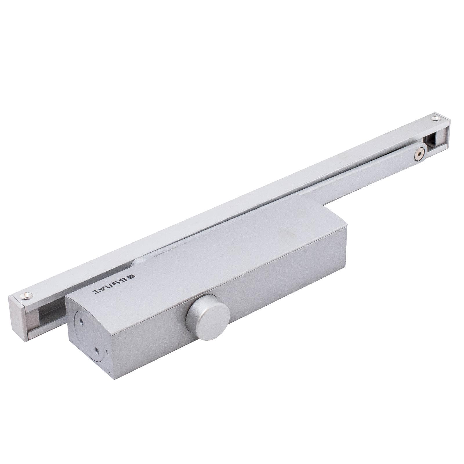 Доводчик дверной Булат ДД 812/5 CH-S (CS+LS+SL+HO+BC+DA+PA) (15-85 кг) серебро со скольз.тягой