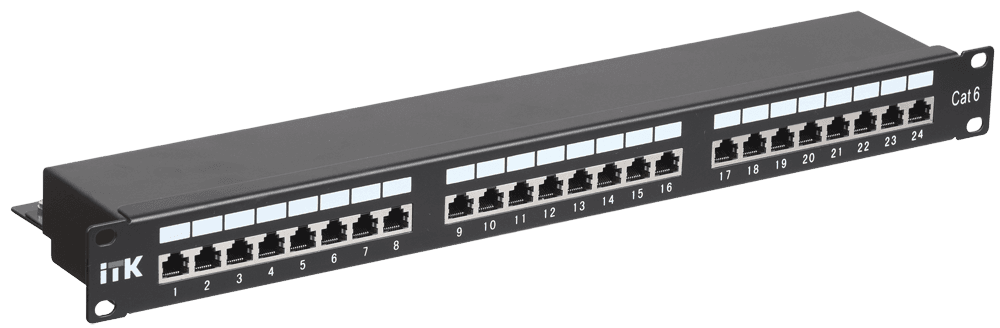 Патч-панель 1U категория 6 STP 24 порта (Dual)