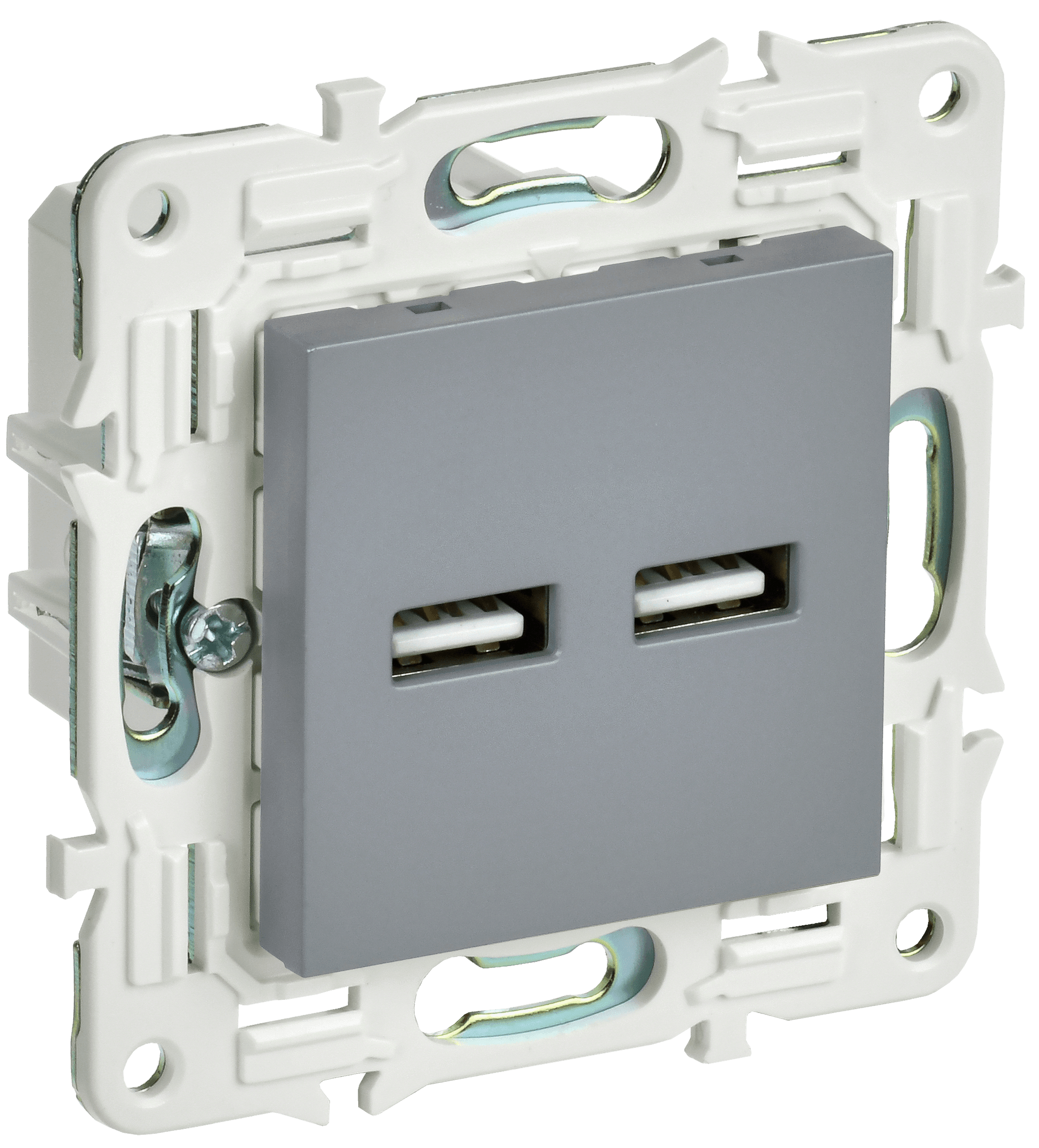 SKANDY Розетка USB A+A 3,1А SK-R15Gr серый IEK