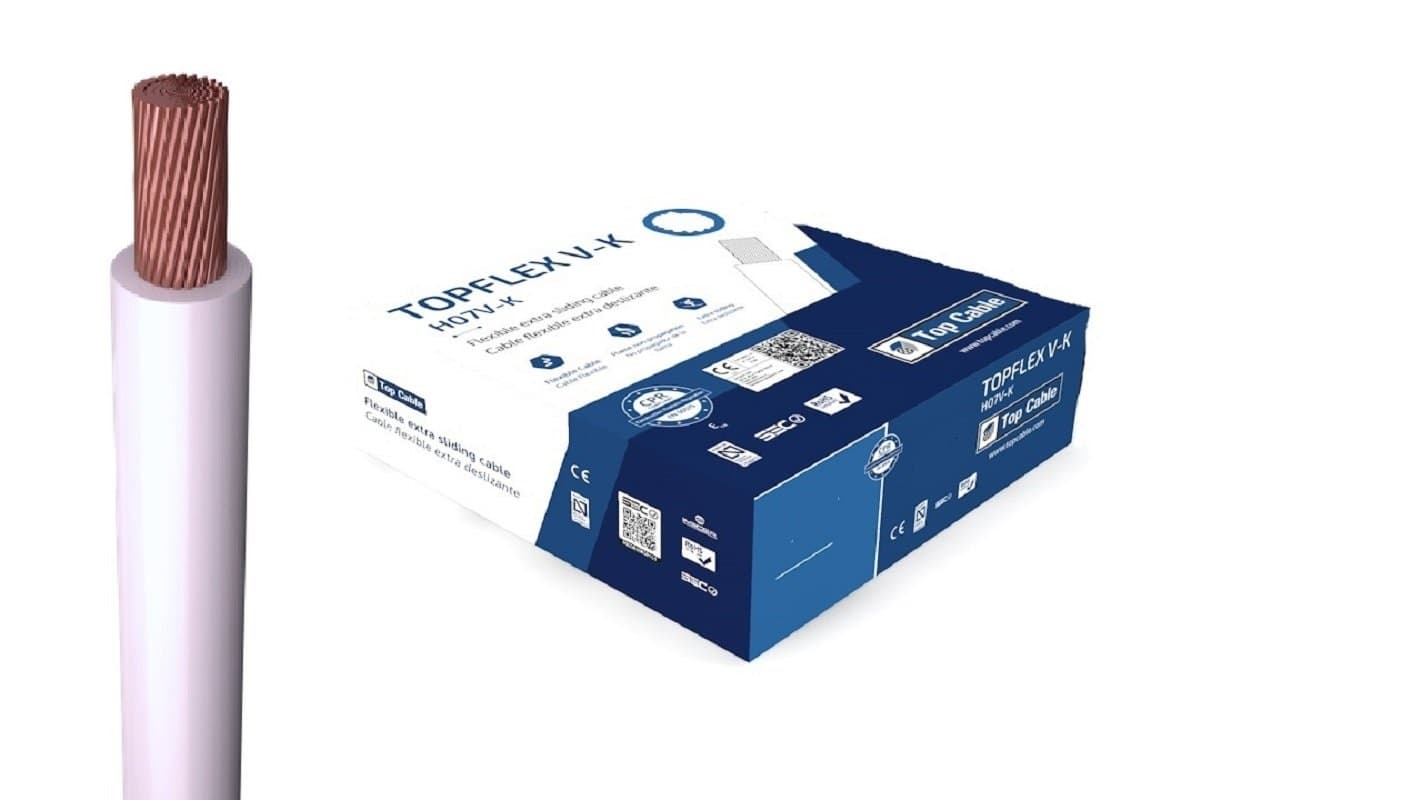 Провод силовой TOPFLEX V-K H05V-K 1х0.75 белый