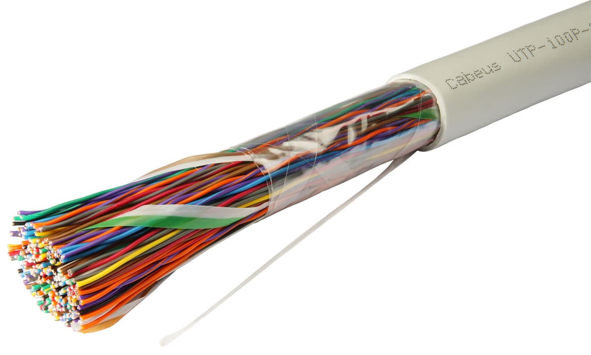 Витая пара U/UTP Cat 3 100 пар 24 AWG solid PVC нг(А)-LS