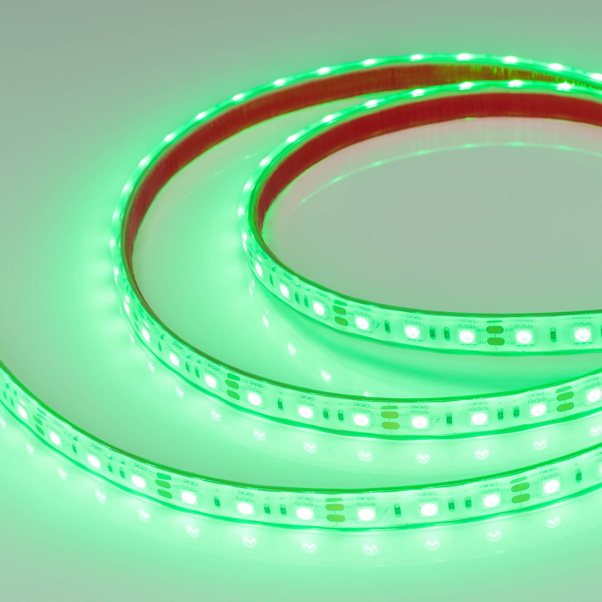 Лента светодиодная 14,4 Вт/м 12В IP68 Зелёный 60LED/м RT/RTW-B60-10-13mm SMD 5060 5 м