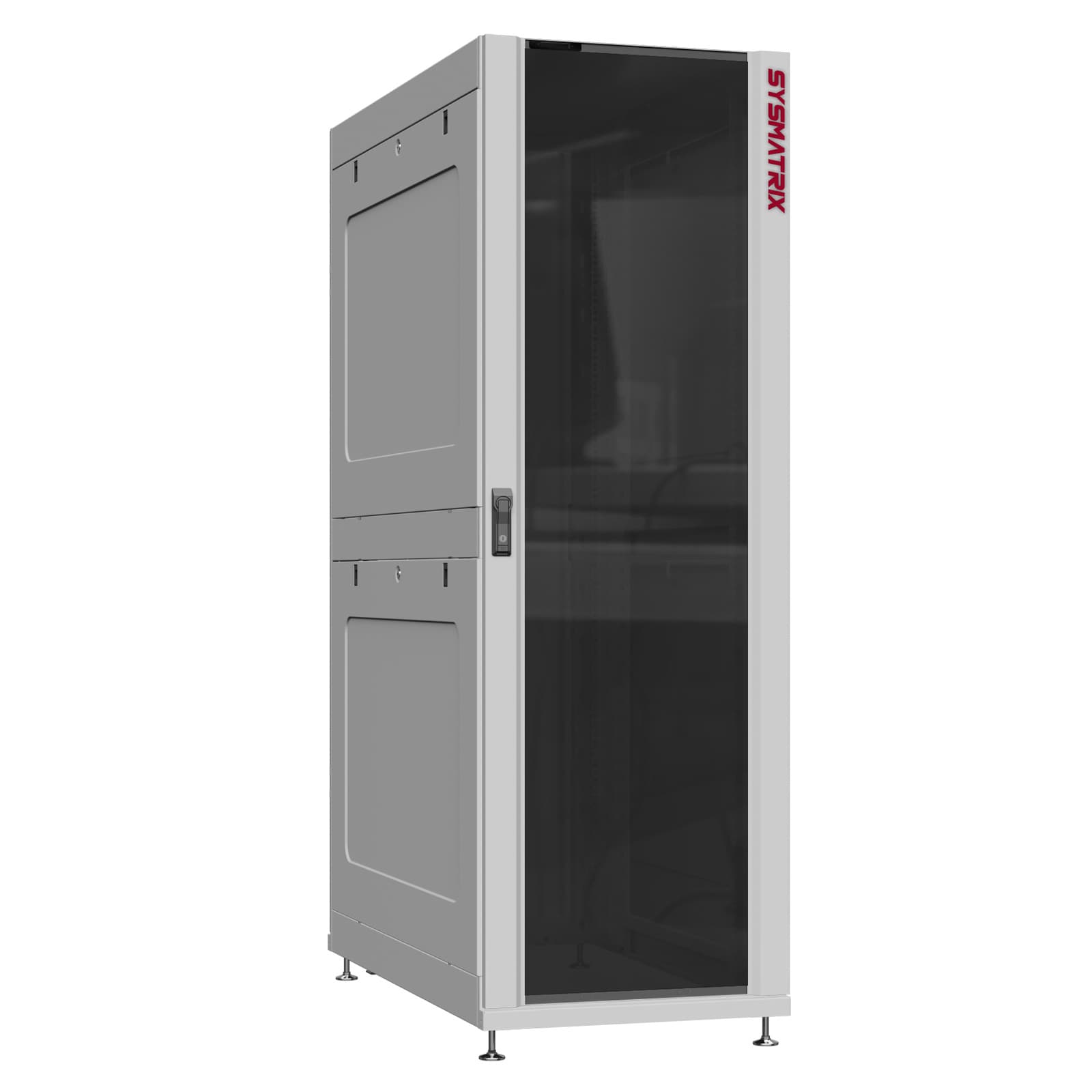 Шкаф серверный 24U 800х1200 передняя дверь: стекло IP41. задняя дверь: одностворчатая глухой металл IP51. боковые панели: глухой металл. цвет: серый RAL7035