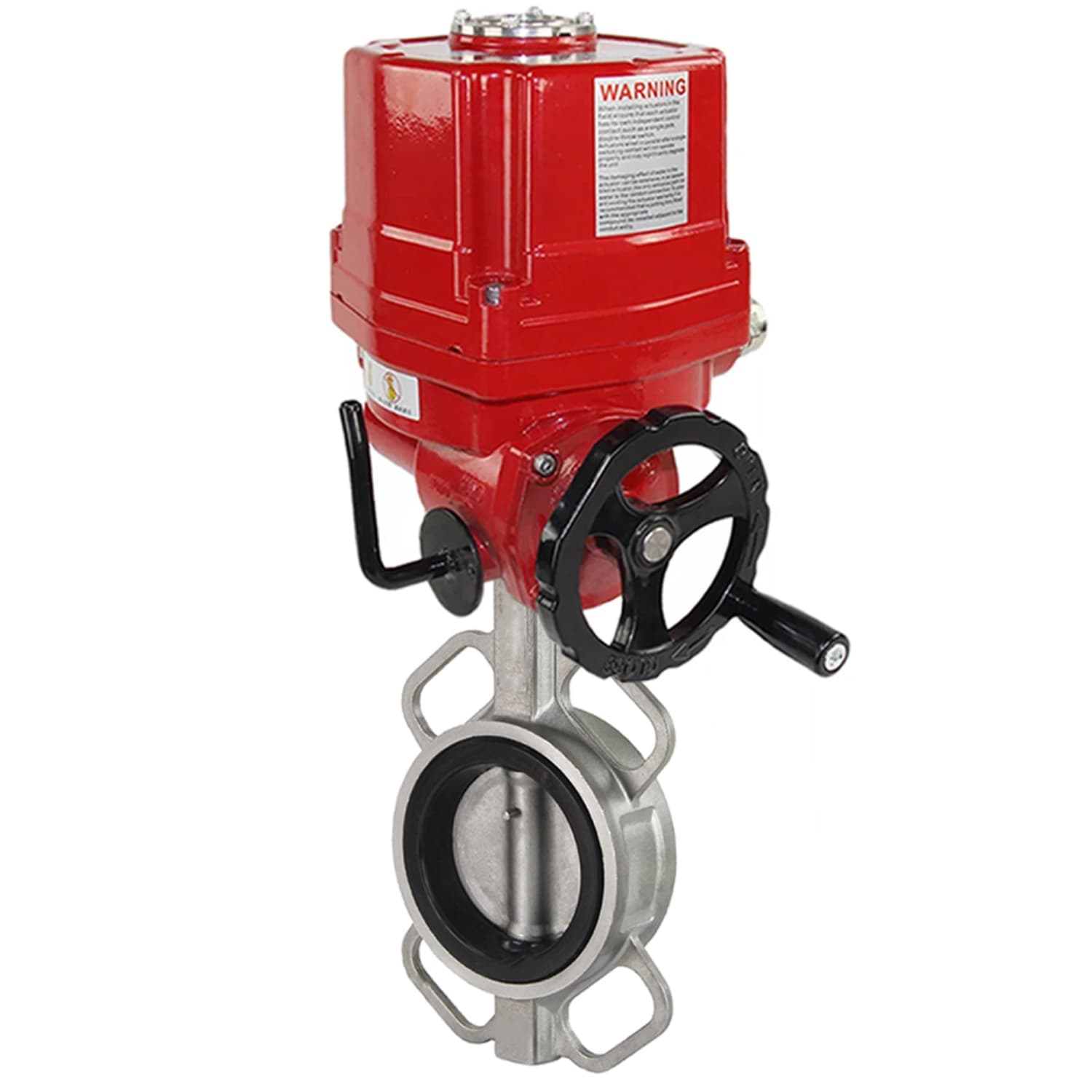 Затвор дисковый поворотный 316L-316L-VITON Ду80 Ру16, корпус и диск нержавеющая сталь 316L, уплотнение VITON, с электроприводом EX-010 220В