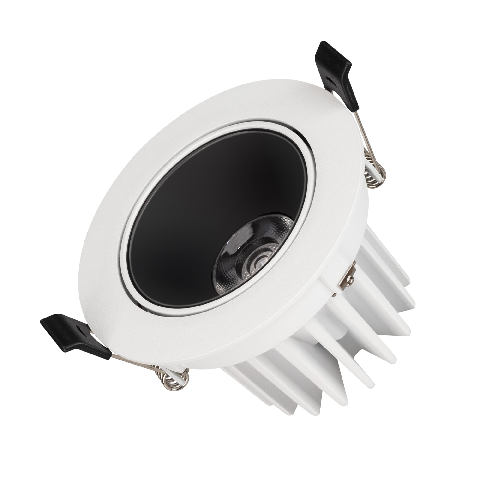 Светильник MS-FORECAST-BUILT-TURN-R102-12W Day4000 WH-BK 32 deg 230V IP20 металл 5 лет