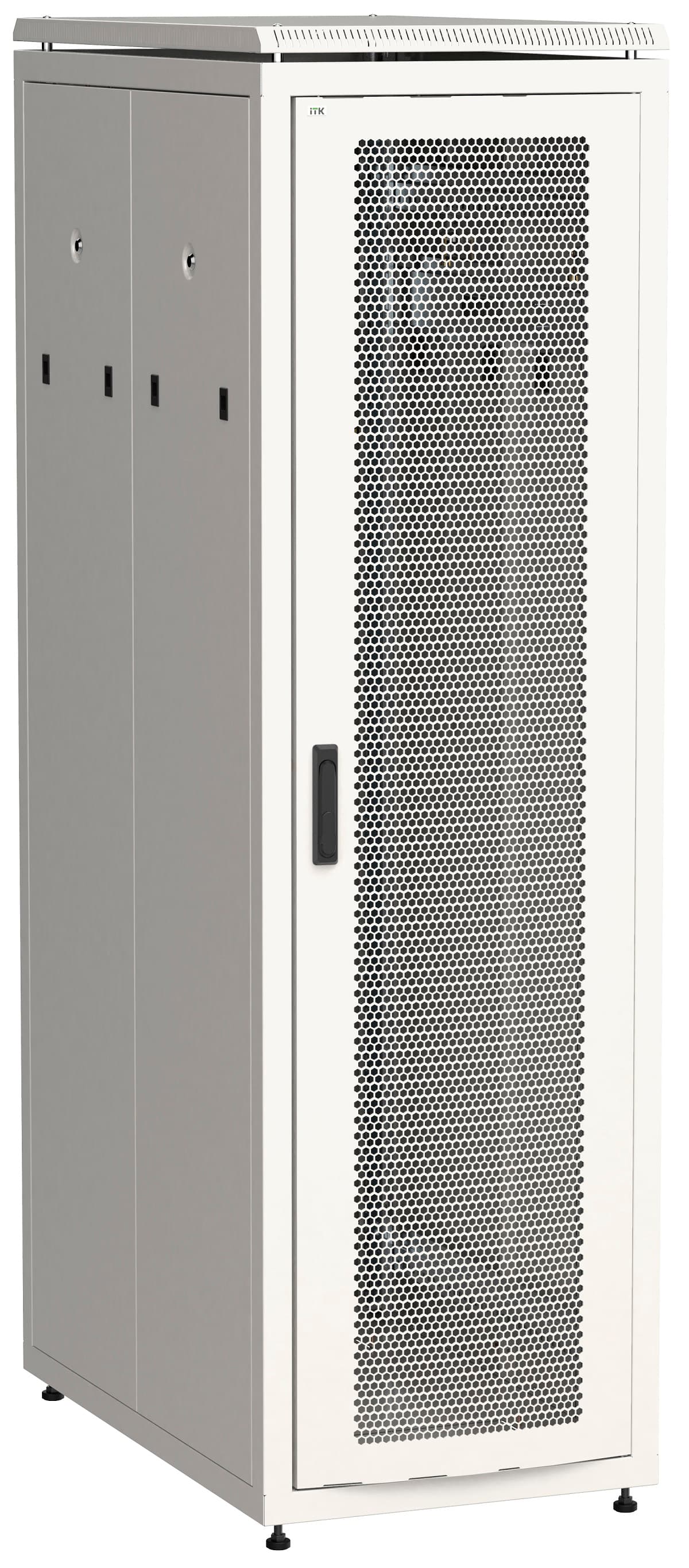 Шкаф напольный сетевой 19'' LINEA N 38U 800х1000мм перфорированная передняя дверь. задняя перфорированная серый