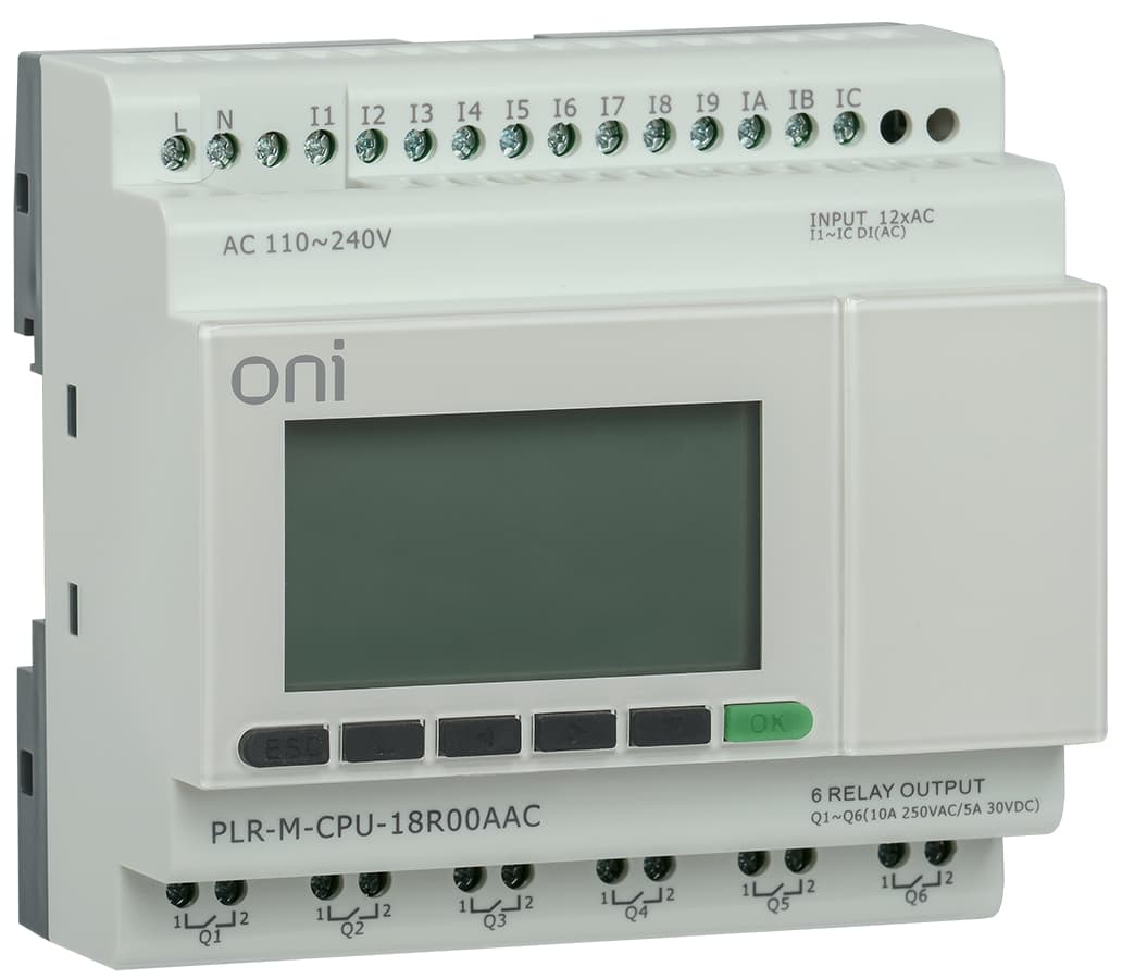 Модуль микро ПЛК PLR-M. CPU DI12/DO06(R) 220В AC
