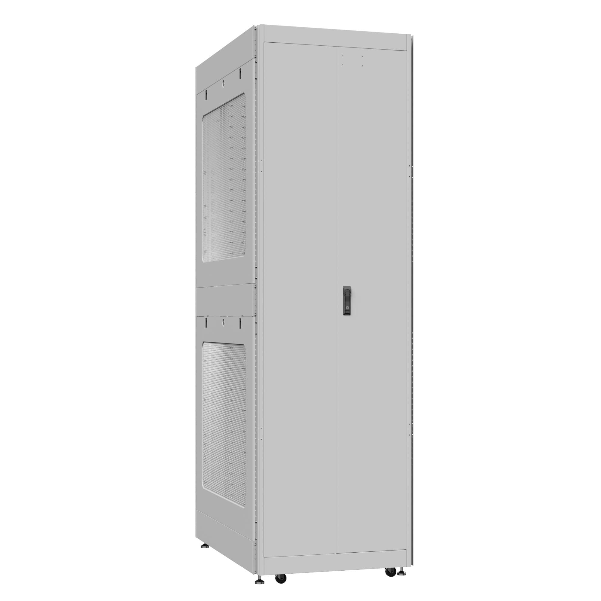Шкаф серверный 52U 800х1200 передняя дверь: одностворчатая перфорированная IP20. задняя дверь: протект IP41. боковые панели: перфорированные. цвет: серый RAL7035