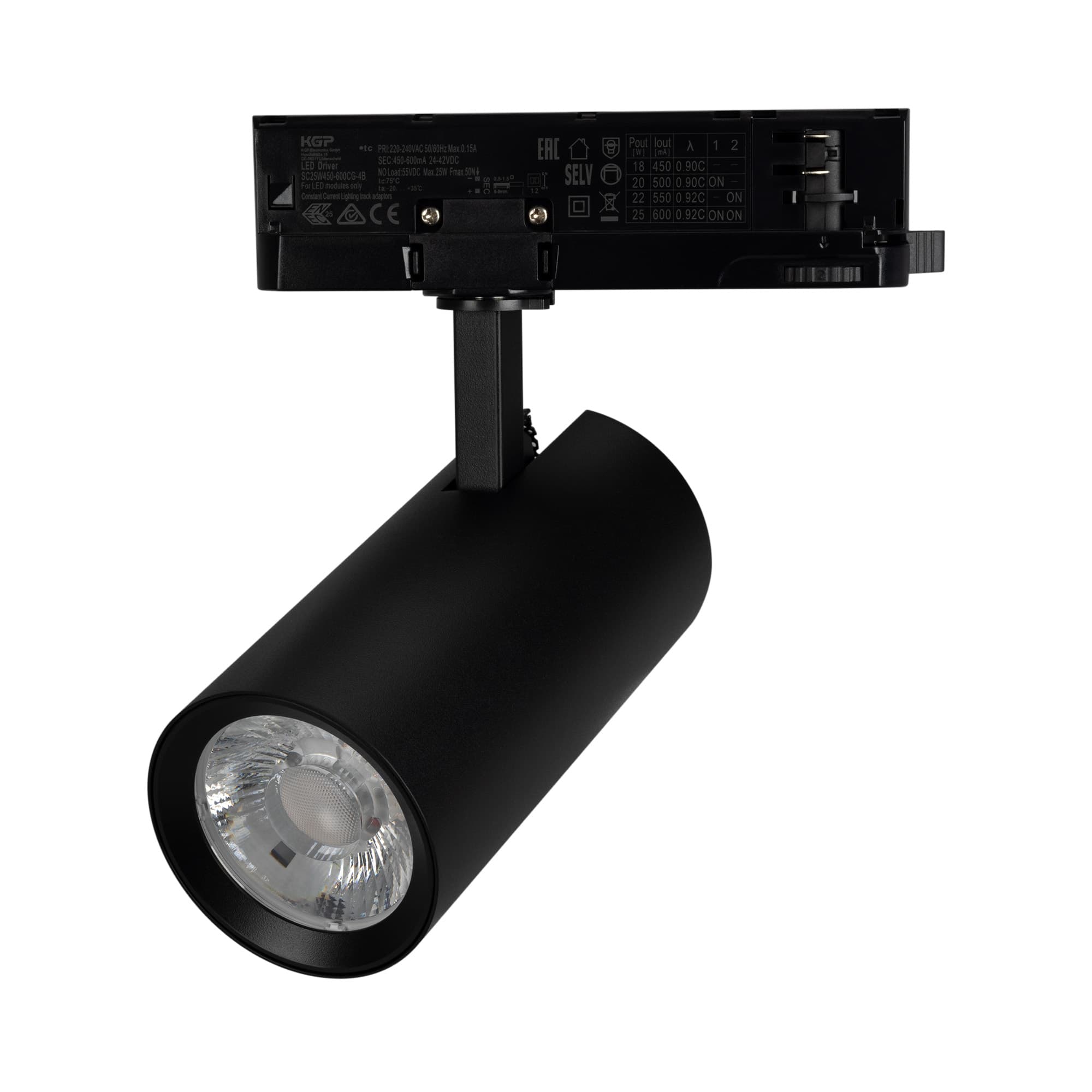 Светильник светодиодный трековый LGD-GERA-4TR-R74-20W Day4000 (BK, 24 deg, 230 В) (ARL, IP20 металл, 5 лет)