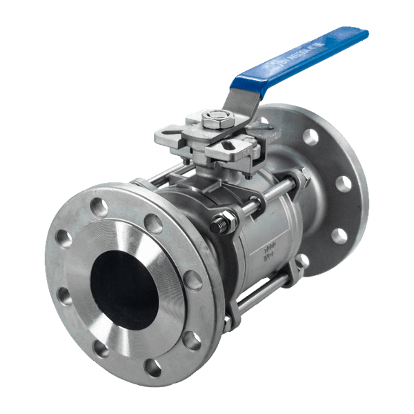 Кран шаровый фланцевый под привод нержавеющий (3PC), AISI316TI DN 150 (6'), PN40