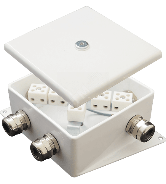 Коробка монтажная огнестойкая КМ-О (4к)-IP66-120х120 три ввода ACD