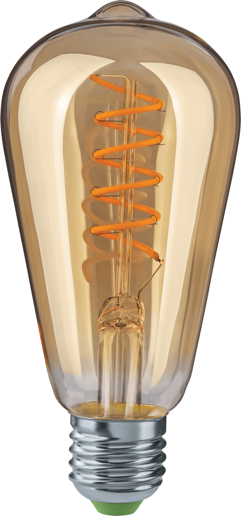 Лампа светодиодная LED 4вт E27 теплый ST64 ретро SPIRAL FILAMENT