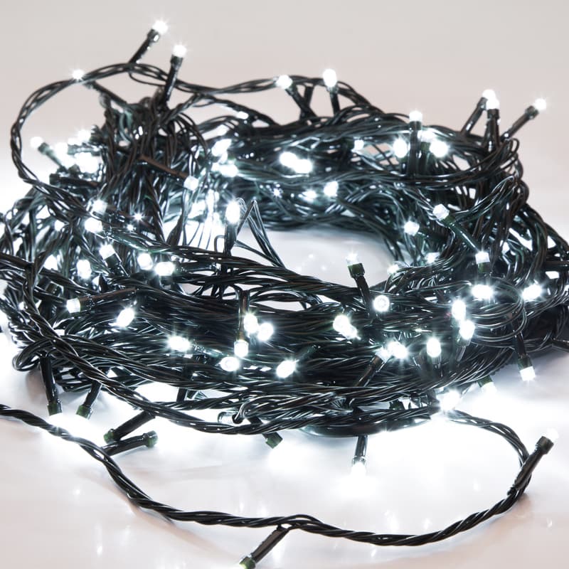 Гирлянда Твинкл Лайт 15 м, темно-зеленый ПВХ, 120 LED, белый