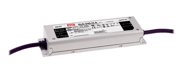 Источник питания AC-DC, 239.4Вт, стабилизатор тока, IP67, вход 100-305В AC, 47-63Гц, ККМ, выход 700-1050мА,178-342В (режим пост. мощности), в кожухе, встр. потенциометр, димминг 3 в 1