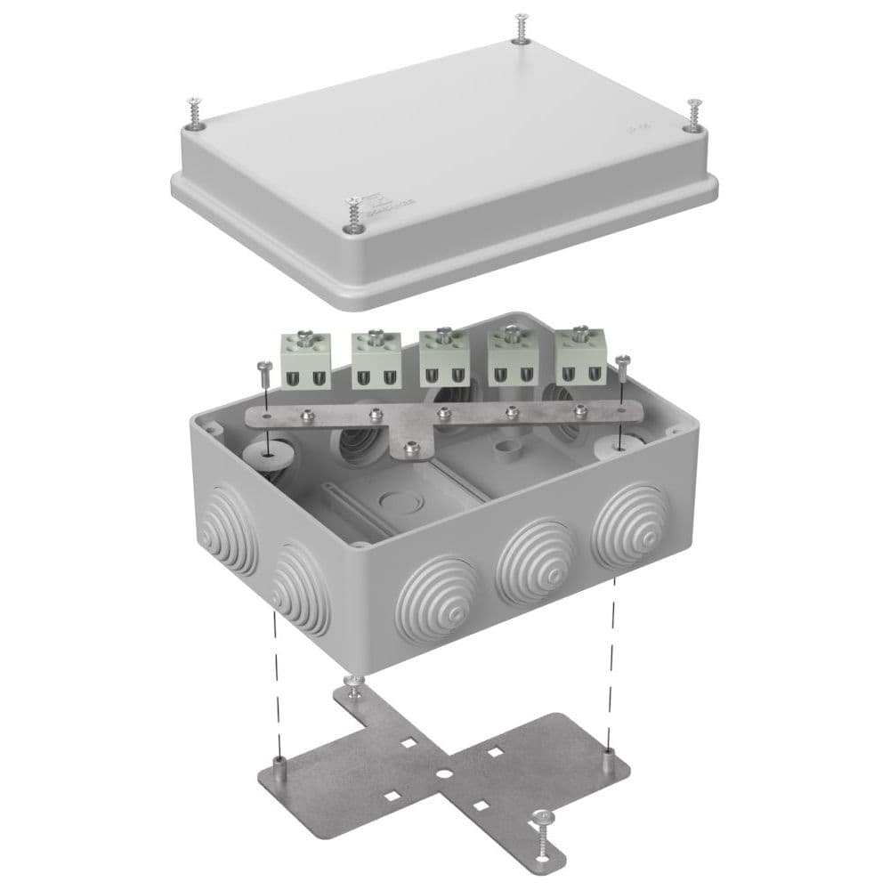 Коробка огнестойкая для о/п 40-0310-FR1.5-10 Е15-Е120 RAL7035 150х110х70 (6 шт/кор)