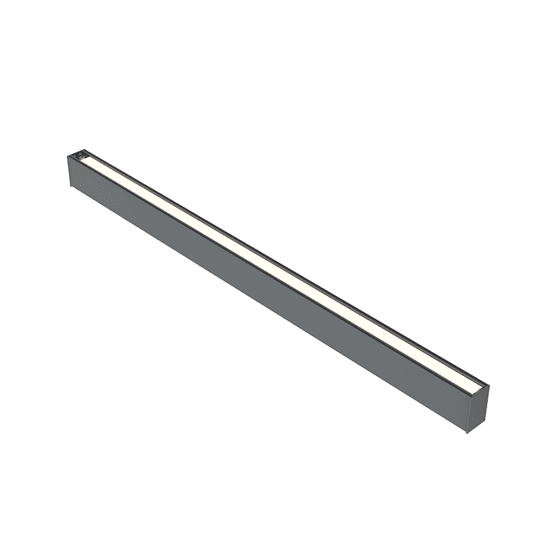 Светильник светодиодный X-line 1,5 м 45 Вт Up&Down одиночный подвесной 1499x63x100 мм IP40 RAL7045 серый муар Tunable White (3000-6500K) с рассеивателем OPAL с декоративным проводом 2 м и комплектом подвесов 2 м диммируемый по протоколу DALI