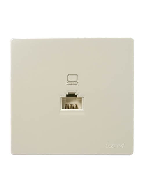 LETO Розетка компьютерная крем Lezard 752-0300-139