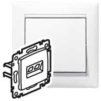 Розетка компьютерная RJ45 категория 5Е UTP с захватами белый VALENA DIY