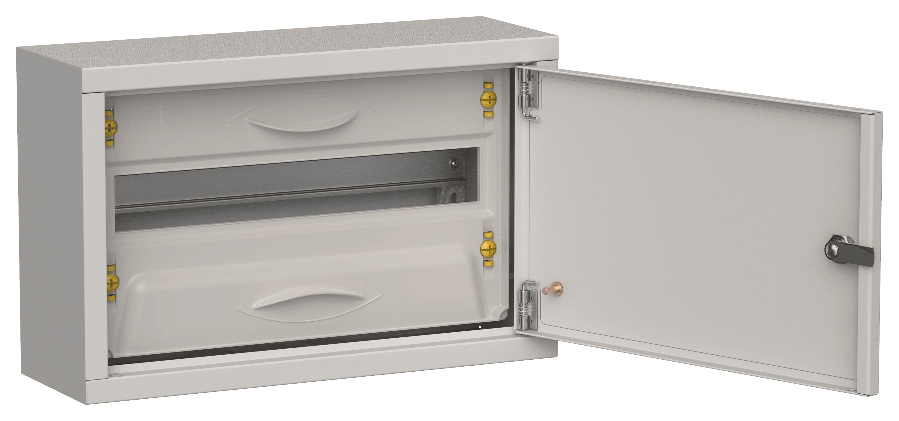 TITAN 5 Корпус металлический ЩРн-18 (1х18) 268х420х140мм IP31 серый (одна дверь) IEK