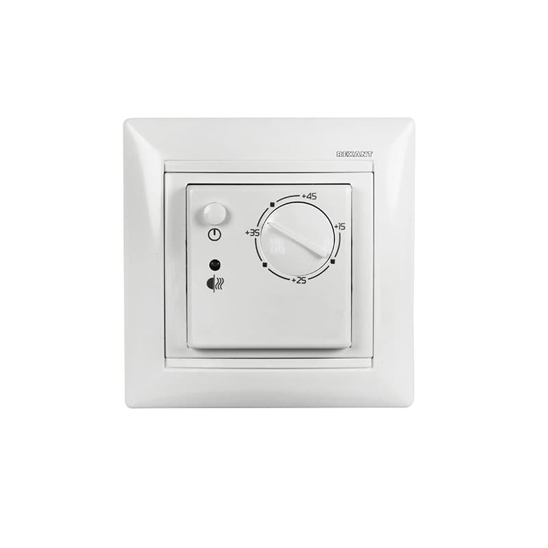 Терморегулятор механический RX-308B белый (совместим с Legrand серии Valena), REXANT