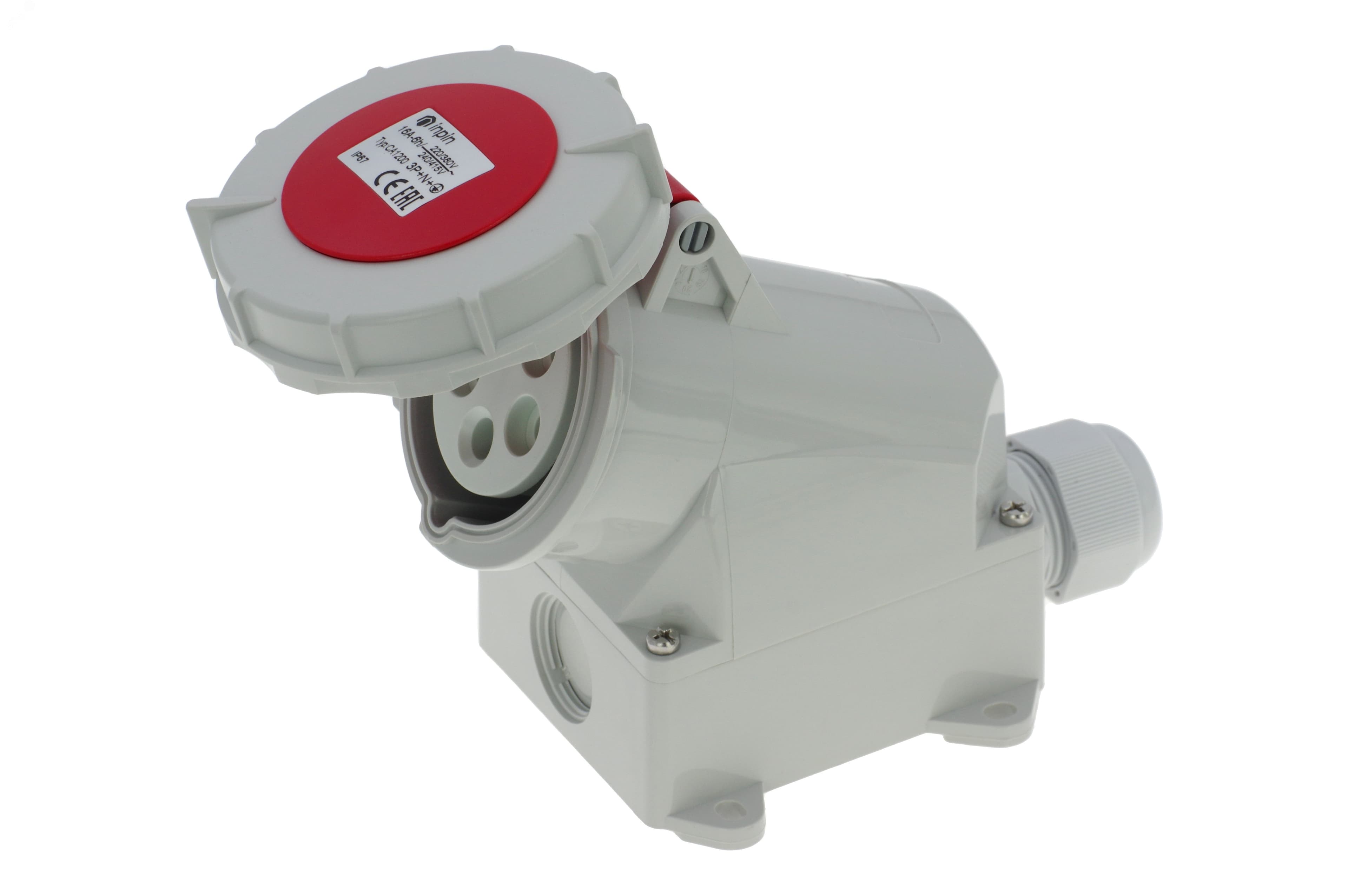 Розетка настенная 16A/400V/3P+N+E/IP67