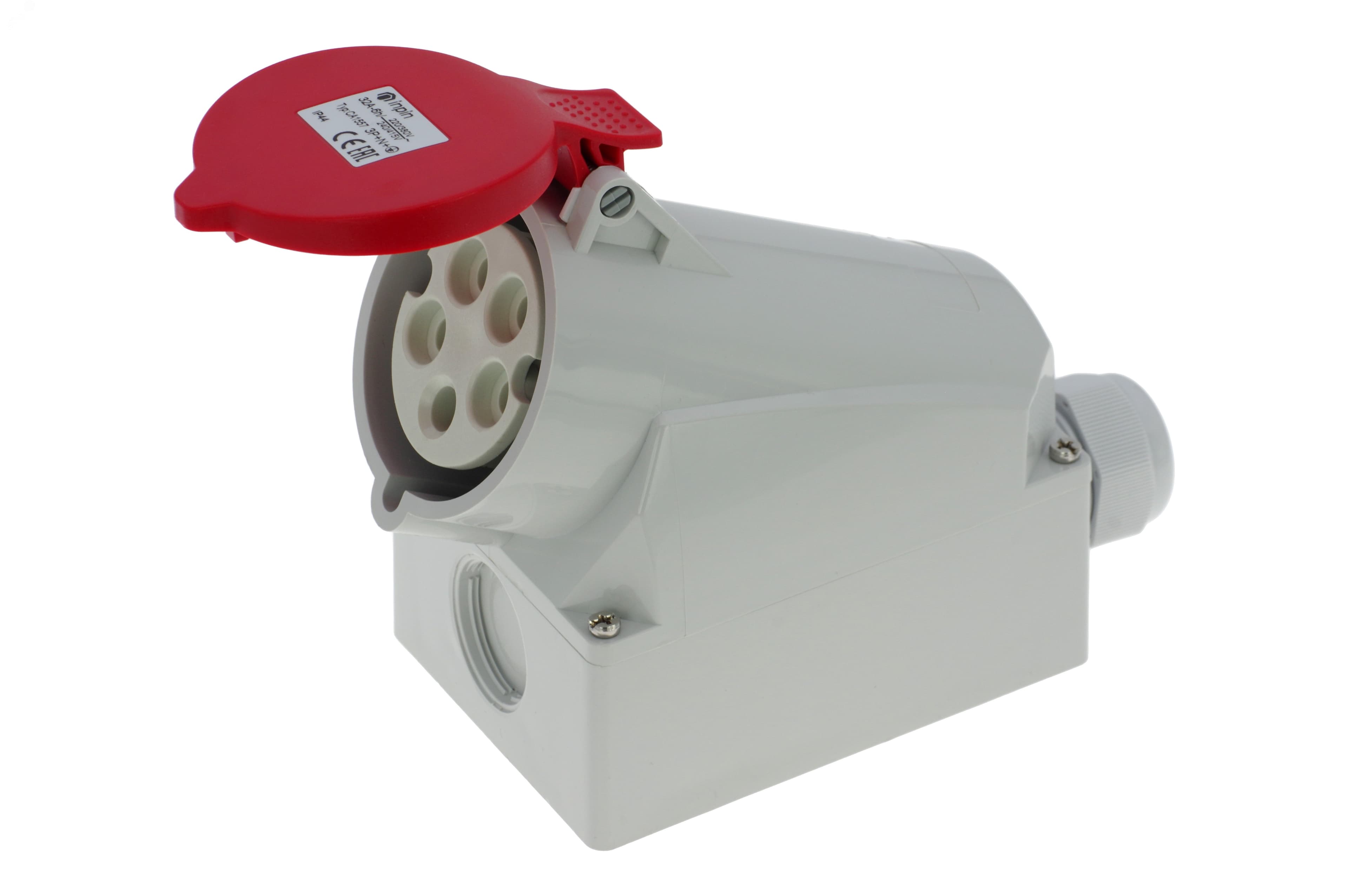 Розетка настенная 32A/400V/3P+N+E/IP44