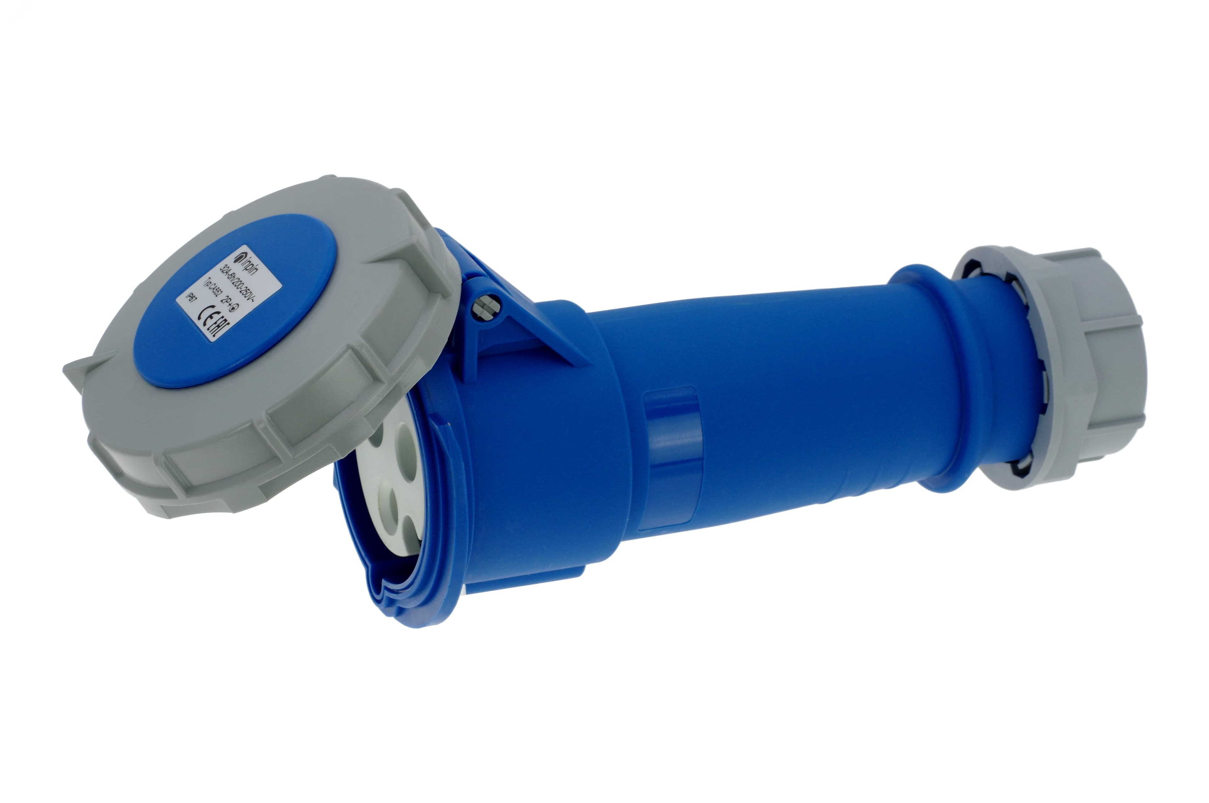 Розетка кабельная 32A/230V/1P+N+E/IP67